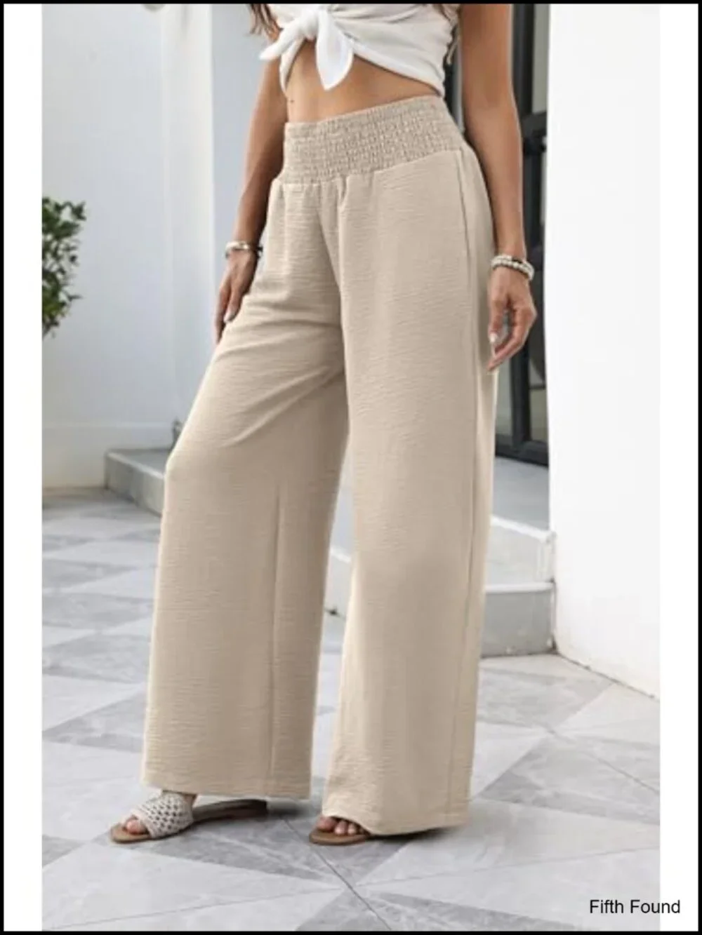 High Waist Wide Leg Trousers with Pockets Casual Lounge Palazzo Pants